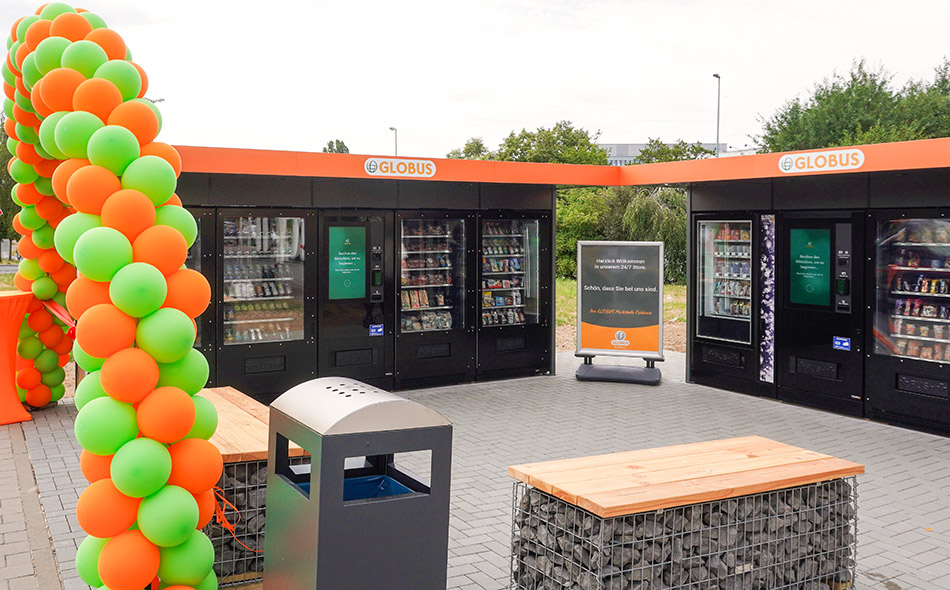 Der neue Smart-Store von Twenty4U am Globus-Standort Eschborn bietet Kunden ein 24/7-Versorgungsangebot.