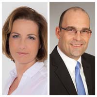 André Funke (r.) vom Reinigungsmittelhersteller Ecolab ist der neu gewählte Obmann des AK GGS. Dagmar Wienböker vom Spülmaschinenhersteller Winterhalter übernimmt die Stellvertretung. Foto: AK GGS