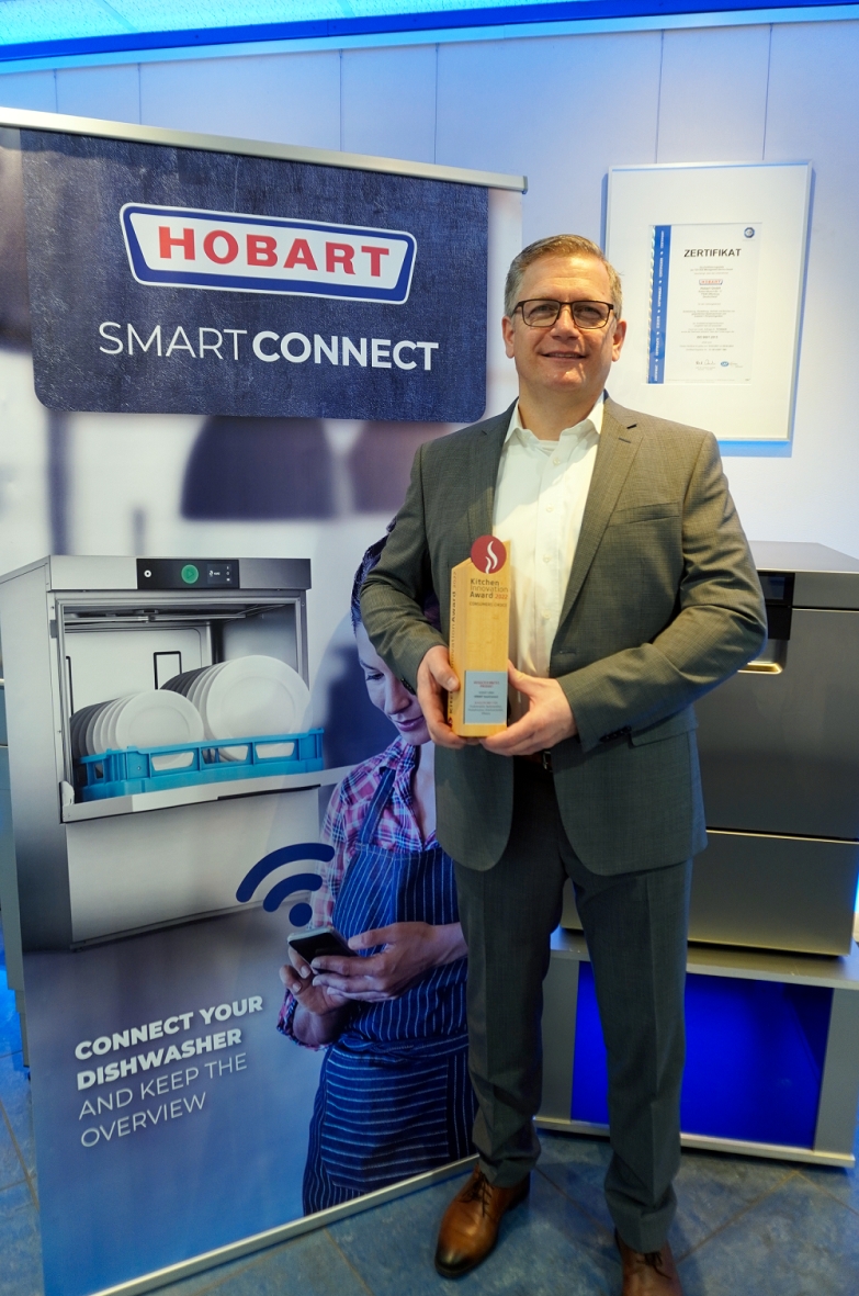 "Vernetzung ist die Zukunft", sagt Markus Bau, Director Food-Service bei Hobart, und freut sich über den Kitchen Innovation Award. Foto: Hobart