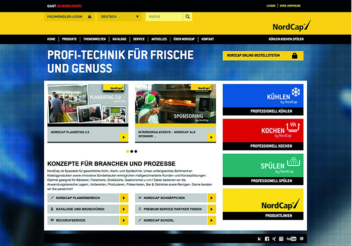 Der neue Onlineauftritt der Nordcap ist klar strukturiert und soll auch die Entwicklung des Unternehmens zu einem Anbieter für ganzheitliche Konzeptlösungen unterstreichen. Foto: Nordcap