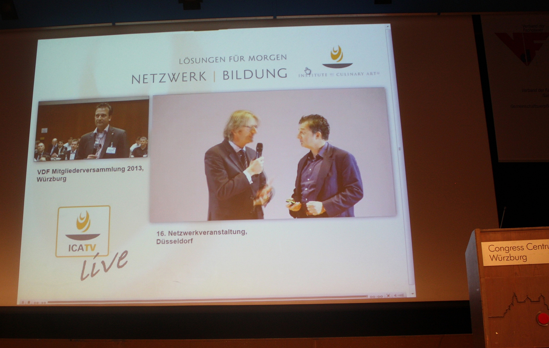 Live-Schaltung nach Düsseldorf. Foto: VdF